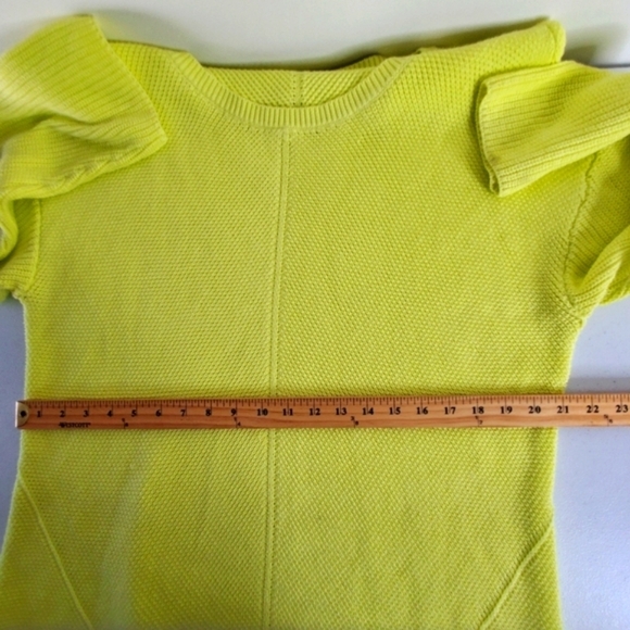 Talbots Plus Solid Citrus Honey Shaker Stitch Sweater 2X Pima Cotton Long Top - Picture 7 of 13